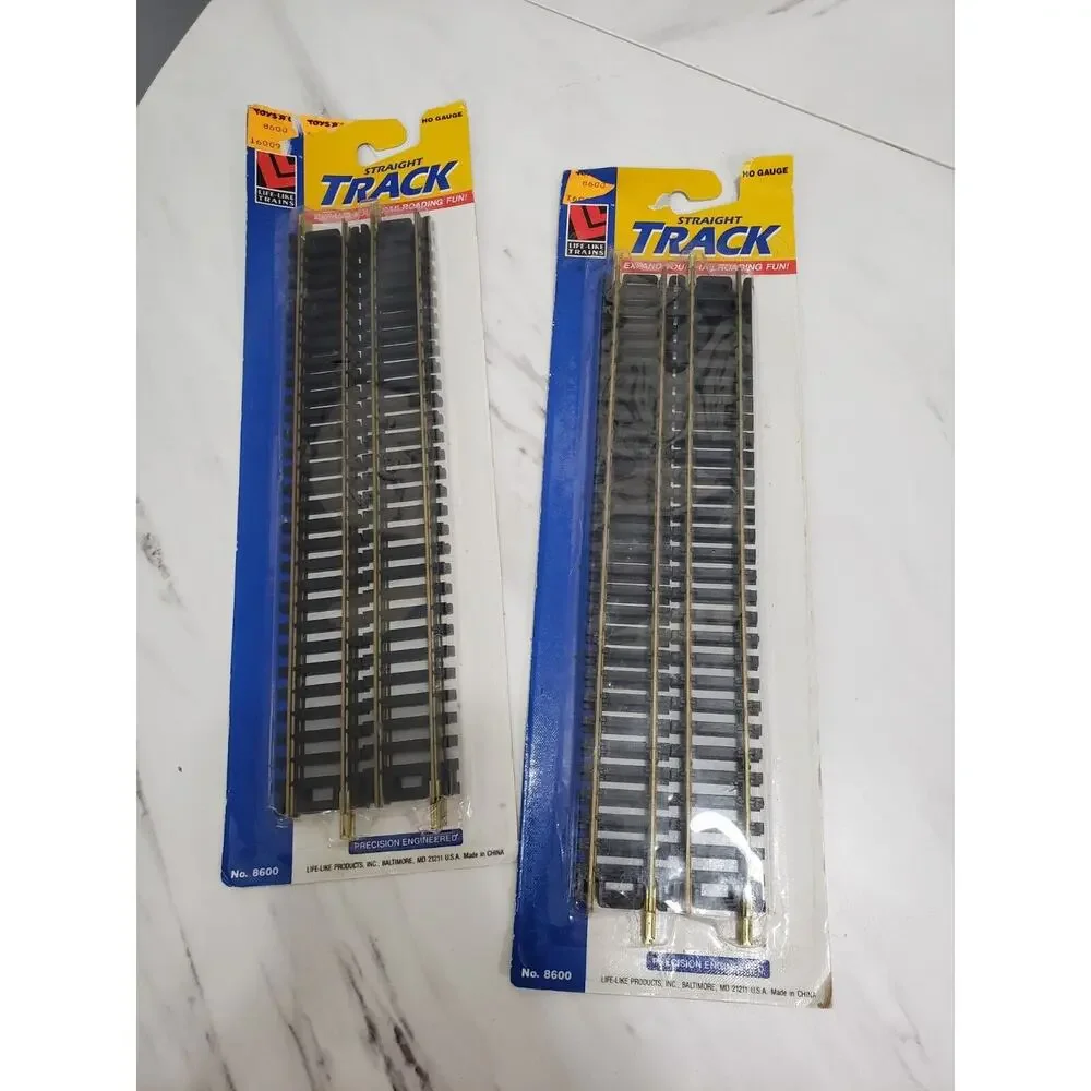 Lot 2 Life Like Straight HO Scale Train Track #8600‎